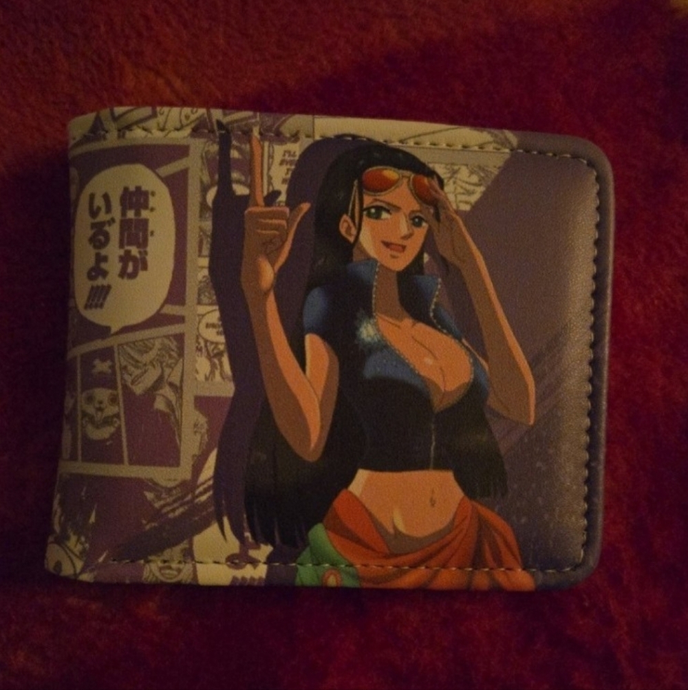 New Nico robin one piece anime manga leather wallet